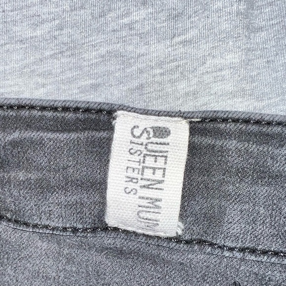 Queen Mum Sisters Black Grey Wash Grey Maternity Extension Skinny Size 27 Jean - Picture 6 of 11